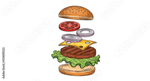 A Deconstructed Culinary Masterpiece Exploring the Art of Burger Creation and Flavor