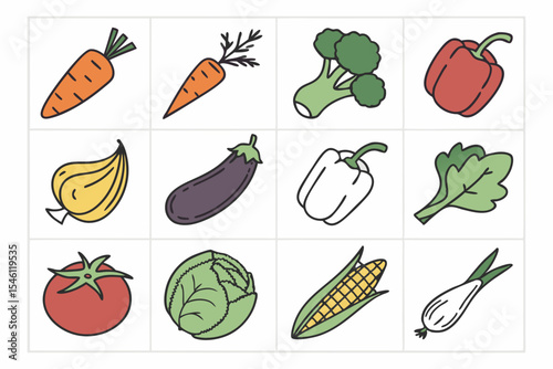 set of vegetables
