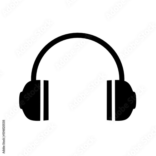 headphone icon vector on white background. music icon