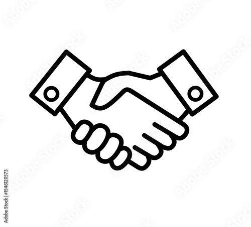 deal icon. handshake icon vector on white background