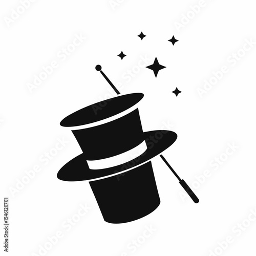 magic hat and wand
