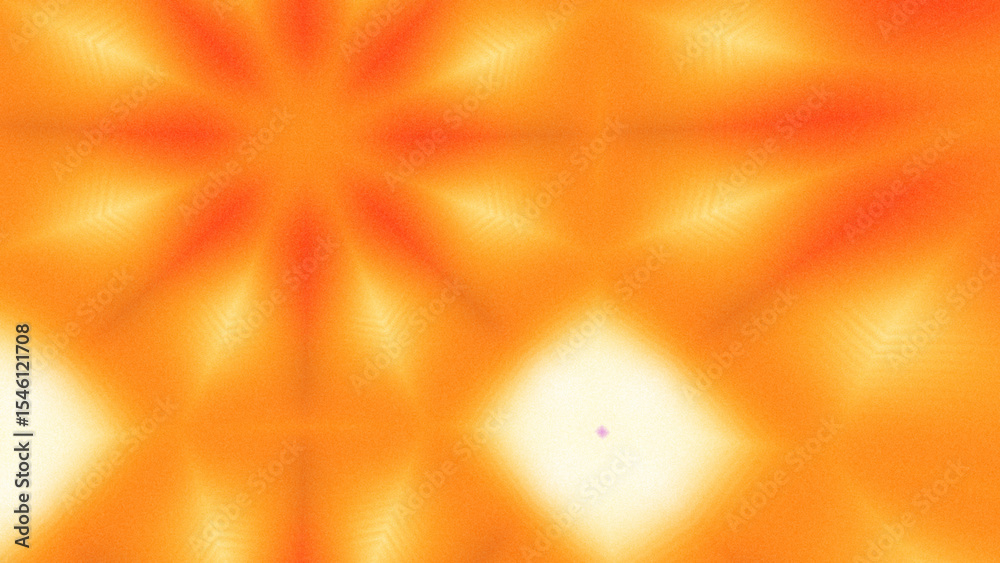 Obraz premium Abstract Radiant Burst with Soft Grain Texture, Symmetrical Glow Pattern in Psychedelic Style, Radiating Circular Abstract with Subtle Noise, Kaleidoscopic Starburst with Gradient Flow