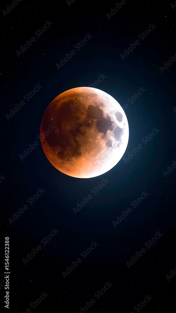 Fototapeta premium Blood Moon Night Sky Celestial Event.