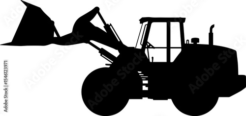 Wheel loader silhouette construction equipment icon