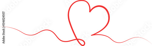 red heart on white background
