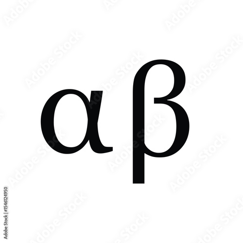 Alpha Beta Icon Greek Letters