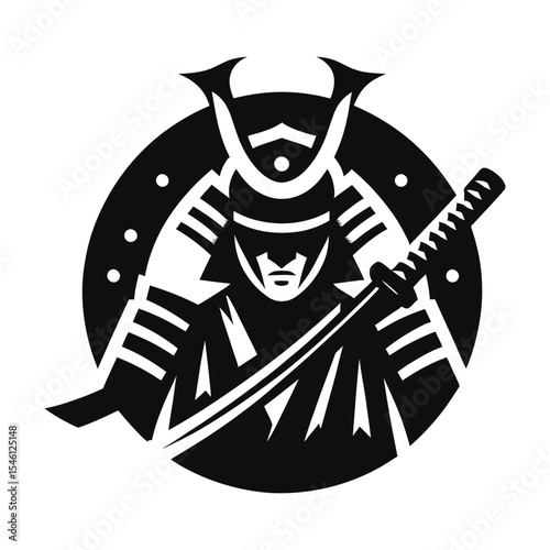 vector illustration of a samurai