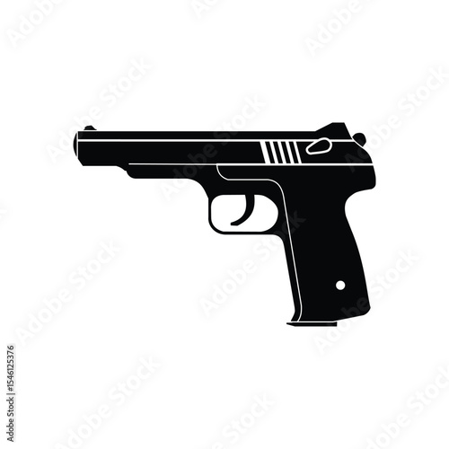Automatic Gun Vector Icon Design