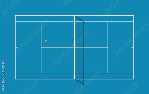 Big Tennis Court Top View