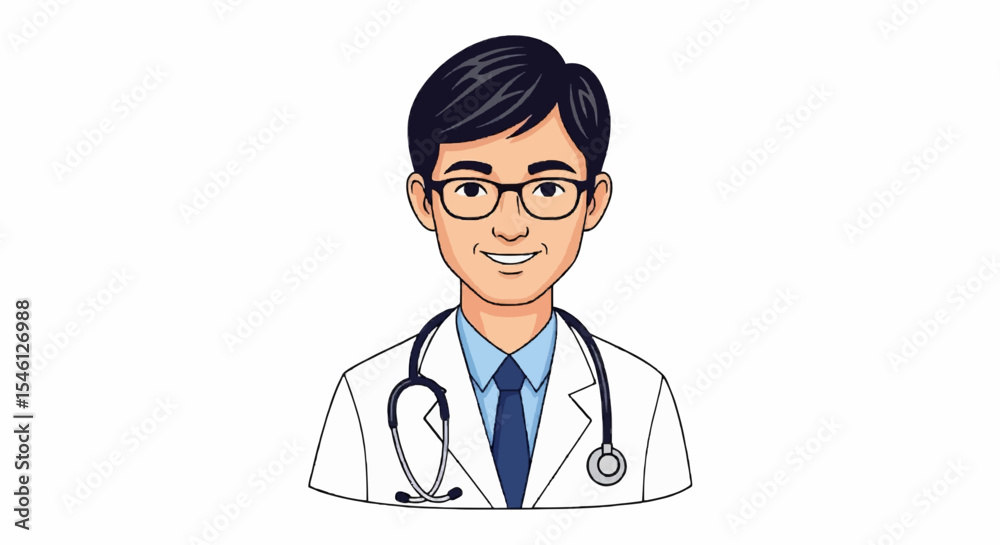 Fototapeta premium young doctor with stethoscope
