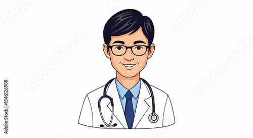 young doctor with stethoscope