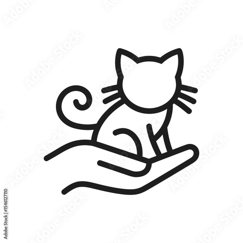Cat in Hand Icon