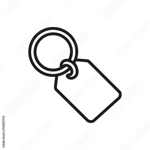 Keychain with Tag Icon
