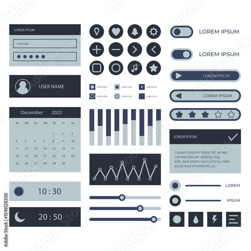 UI customization icons set for apps, tools, and interface controls