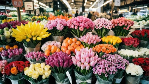 Wallpaper Mural A beautiful display of fresh flowers, perfect for events or home decor Torontodigital.ca