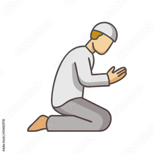 vector illustration of a man doing yoga