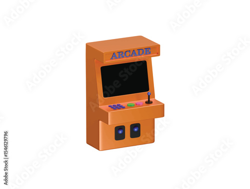 arcade machine icon 3d illustration render