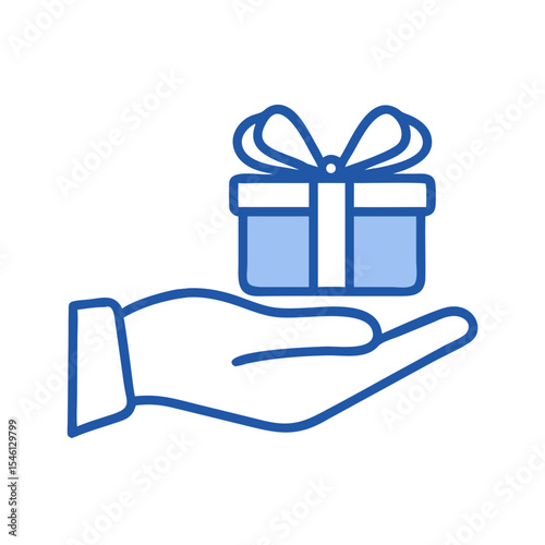 hand holding gift box
