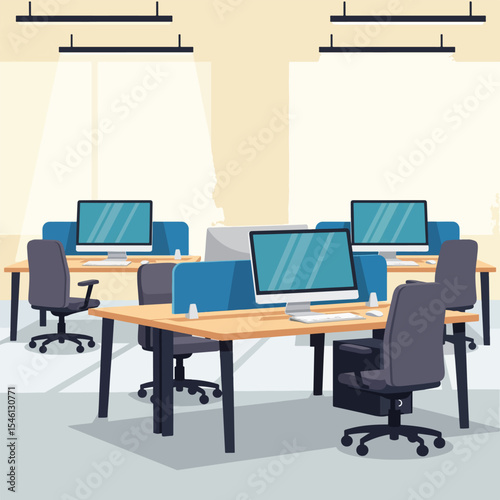 modern office space. vector illustration