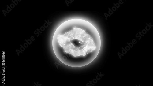 A Tidal Wave Energy Firework That Rolls Across the Frame with Glowing Energy Lines on a Black Background.