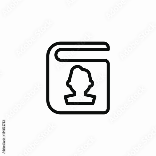 biography book icon sign vector