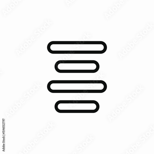 centered paragraph text icon sign vector