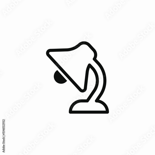 desk lamp icon sign vector