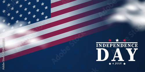 United States Independence Day Background  4th of July Celebration Banner