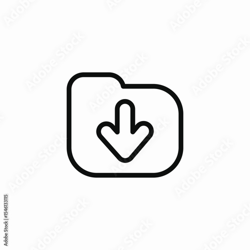 folder downliad file icon sign vector