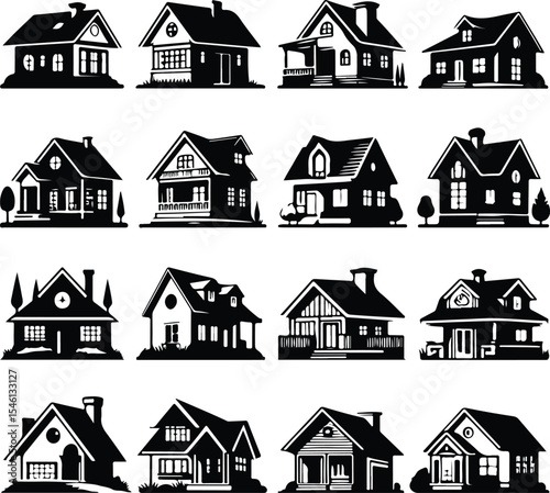 Home Vector Modern House Design Symbolizing Comfort, Family, and Real Estate