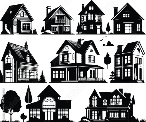 Home Vector Modern House Design Symbolizing Comfort, Family, and Real Estate