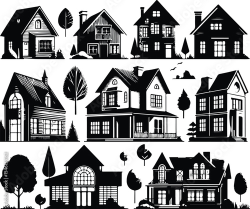 Home Vector Modern House Design Symbolizing Comfort, Family, and Real Estate