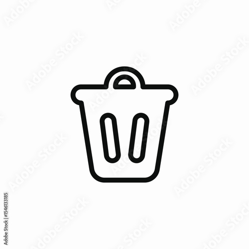 garbage waste bin icon sign vector