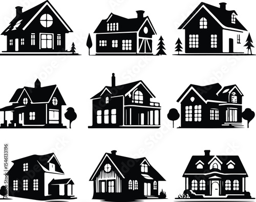 Home Vector Modern House Design Symbolizing Comfort, Family, and Real Estate