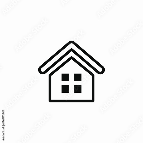 house window icon sign vector