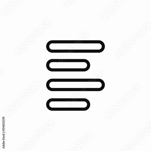left side paragraph text icon sign vector