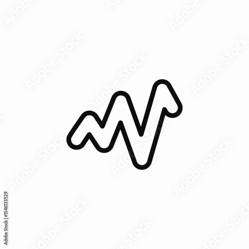 line chart icon sign vector