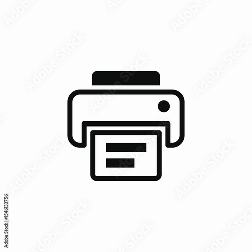 office printer icon sign vector