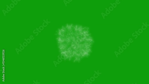 The Energy Firework Born from Colliding Beams of Pure Light on a Green Background.mp4