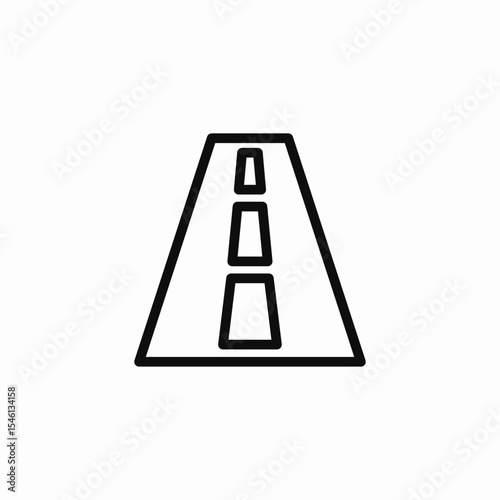 road lane icon sign vector