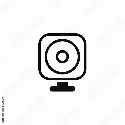 small audio player stand icon sign vector