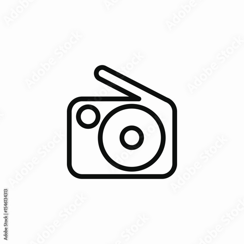 small radio device icon sign vector