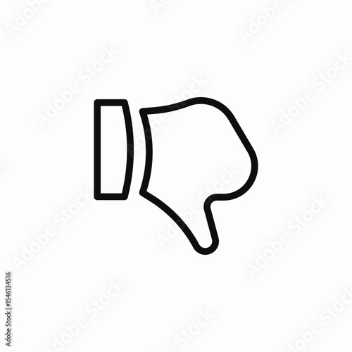 thumbs down impression icon sign vector