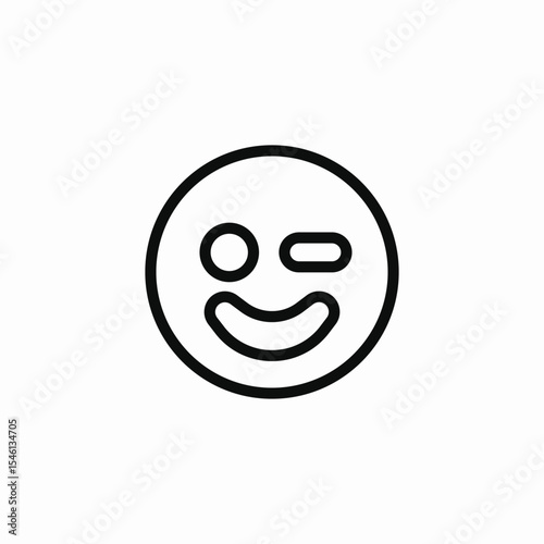 wink impression icon sign vector