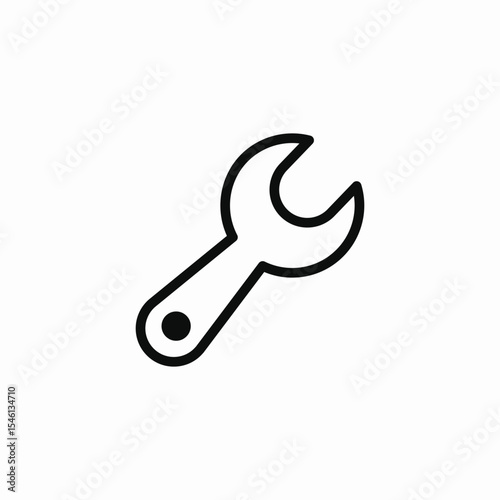 wrench tool icon sign vector