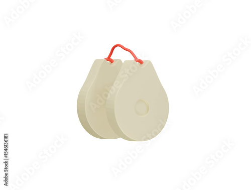 Castanet icon 3d illustration render