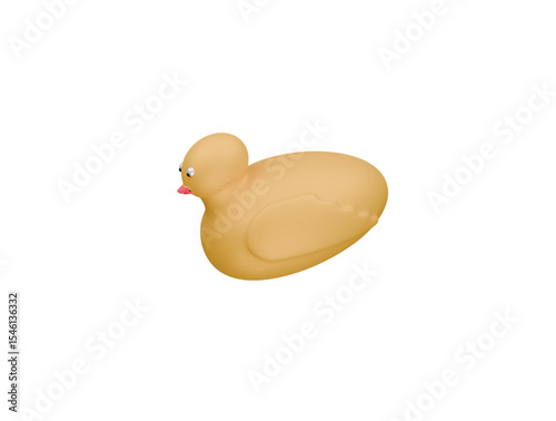 rubber duck icon 3d illustration render