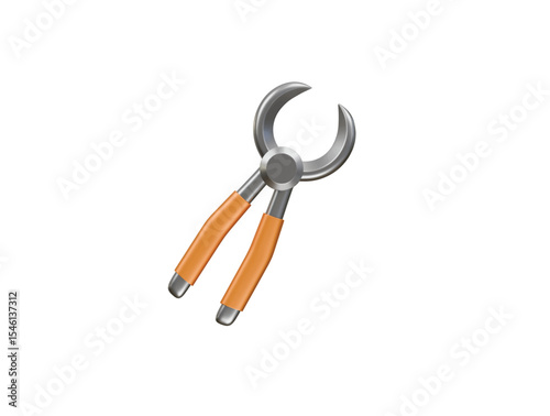 wire cutter icon 3d illustration render