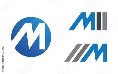 M Letter Business Concept design icon LogoTemplate v.7