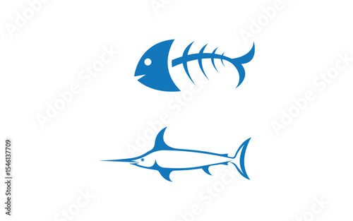 Fish Logo template icon design illustration v.4